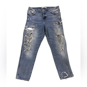 zara distressed jeans